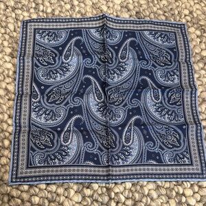 Classic Navy Paisley Pocket Square - Refined Men’s Accessory